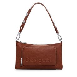 Torebka Desigual. Brązowe torebki do ręki damskie Desigual, bez wzorów, klasyczne, bez dodatków. Za 189.99 zł.