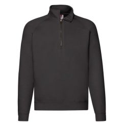 Bluza Unisex Premium Quarter Zip Raglan Dla Dorosłych. Czarne bluzy męskie Fruit of the Loom, m, bez wzorów, bez kaptura. Za 143.99 zł.
