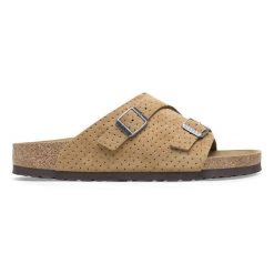 Klapki męskie BIRKENSTOCK ZÜRICH LEVE DOTTED NEW BEIGE. Brązowe klapki męskie Birkenstock. Za 397.99 zł.