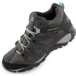 Buty Outdoor Merrell Alverstone Mid Gtx Storm Damskie Szare. Niebieskie trekkingi damskie Merrell, za kostkę, outdoorowe. Za 743.99 zł.
