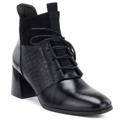 Botki damskie ocieplane na obcasie czarne Vinceza 58670. Czarne botki damskie VINCEZA, ze skóry ekologicznej, eleganckie, bez obcasa, na obcasie, bez zapięcia. Za 229.99 zł.