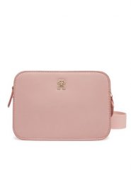 Tommy Hilfiger Torebka Th Logotape Camera Bag AW0AW17229 Różowy. Czerwone listonoszki damskie Tommy Hilfiger, bez wzorów, ze skóry, bez dodatków. Za 259.99 zł.