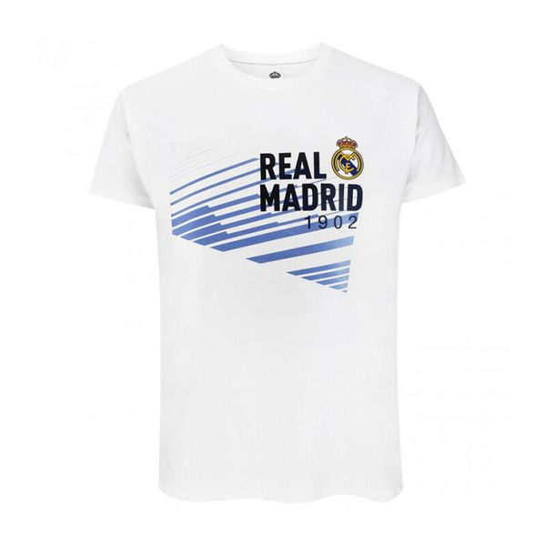 Koszulka Real Madryt 1902. Białe koszulki sportowe męskie Real Madrid, l, z aplikacjami, z bawełny, bez kołnierzyka, bez ramiączek, do piłki nożnej. Za 113.78 zł.
