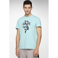 T-shirt męski TSM236 - mięta. T-shirty męskie 4f, m, bez wzorów, bez kołnierzyka. W wyprzedaży za 29.99 zł.