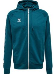 Bluza z kapturem z bawełnianym zamkiem błyskawicznym Hummel Move Grid. Zielone bluzy męskie Hummel, s, bez wzorów, z bawełny, z kapturem, na fitness i siłownię. Za 328.85 zł.