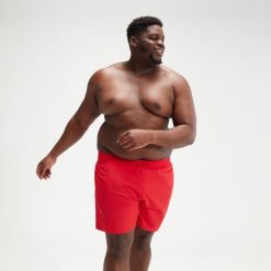 Spodenki szorty męskie kąpielowe Speedo Essentials Plus Size. Czerwone kąpielówki męskie Speedo, m, bez wzorów. Za 122.99 zł.