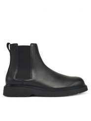 Calvin Klein Sztyblety Combat Ess Chelsea Boot Lth YM0YM01374 Czarny. Czarne botki męskie Calvin Klein, bez wzorów, ze skóry, bez zapięcia. Za 589.99 zł.