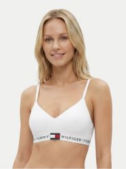 Tommy Hilfiger Biustonosz braletka UW0UW05715 Biały. Białe biustonosze Tommy Hilfiger, bez wzorów, z bawełny. Za 169.99 zł.