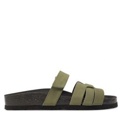 Klapki Dr. Brinkmann. Niebieskie klapki damskie Dr. Brinkmann, bez wzorów, bez obcasa. Za 189.99 zł.