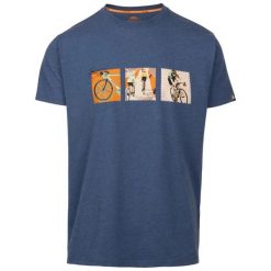 T-shirt Trespass Kooten. Niebieskie t-shirty męskie Trespass, m, bez wzorów, z bawełny, eleganckie, bez kołnierzyka. Za 87.65 zł.