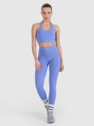 4F Legginsy treningowe szybkoschnące 4F x Anna Lewandowska - niebieskie M. Niebieskie legginsy damskie 4f, l, bez wzorów, z dzianiny, z podwyższonym stanem, na fitness i siłownię. Za 129.99 zł.