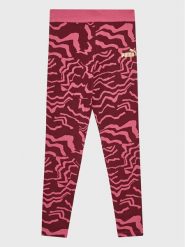 Puma Legginsy Alpha 671067 Bordowy Tight Fit. Czerwone legginsy dla dziewczynek Puma, bez wzorów, z bawełny. Za 99.99 zł.
