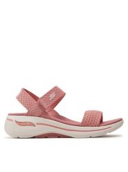 Skechers Sandały Go Walk Arch Fit Sandal-Polished 140264/ROS Różowy. Czerwone klapki damskie Skechers, bez wzorów, z materiału, bez obcasa, na płaskiej podeszwie, bez zapięcia. Za 319.99 zł.
