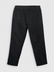 4F Spodnie casual z przeszytym kantem męskie - czarne XL. Czarne eleganckie spodnie męskie 4f, l, bez wzorów, z bawełny. Za 159.99 zł.