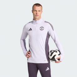 Bluza Manchester United Tiro 25 Competition Training. Czarne bluzy męskie Adidas, s, bez wzorów, z dresówki, bez kaptura, do piłki nożnej. Za 329.00 zł.
