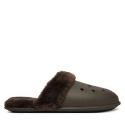Kapcie Crocs. Brązowe kapcie damskie Crocs, bez wzorów. Za 199.99 zł.