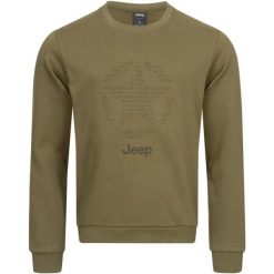 Męska bluza Jeep® Ster 2XL - Komfort i Styl. Brązowe bluzy męskie Jeep, m, bez wzorów, z bawełny, bez kaptura. Za 98.07 zł.