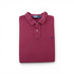 Polo Ralph Lauren koszulka polo męska z krótkim rękawem. Czerwone koszulki polo męskie Ralph Lauren, m, bez wzorów, z tkaniny, eleganckie, bez ramiączek. Za 106.46 zł.