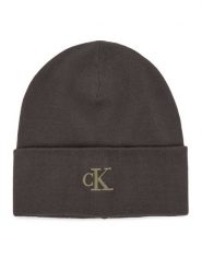 Calvin Klein Czapka LV04D8020G Szary ciemny. Szare rękawiczki damskie Calvin Klein, na zimę, bez wzorów, z wiskozy. Za 129.99 zł.