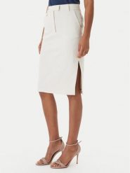 Fracomina Spódnica midi FR26SG2012W42901 Écru Regular Fit. Spódnice damskie Fracomina, bez wzorów, z syntetyku, midi. Za 409.99 zł.