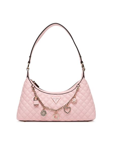 Guess Torebka Everlee HWEG86 79180 Różowy. Czerwone torebki do ręki damskie Guess, z aplikacjami, ze skóry, bez dodatków. Za 469.99 zł.