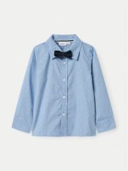 NAME IT Koszula 13222845 Błękitny Regular Fit. Niebieskie koszule dla chłopców Name it, bez wzorów, z bawełny, bez kołnierzyka, bez ramiączek. Za 99.99 zł.