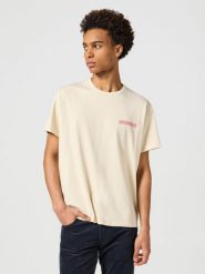 WRANGLER MĘSKA KOSZULKA WRANGLER GRAPHIC TEE VINTAGE WHITE 112357351. Białe koszulki polo męskie Wrangler, m, bez wzorów, vintage, bez ramiączek. Za 89.99 zł.