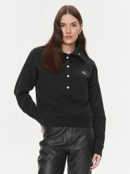 Calvin Klein Jeans Bluza J20J222550 Czarny Regular Fit. Czarne bluzy damskie Calvin Klein Jeans, s, bez wzorów, z bawełny, bez kaptura. Za 359.99 zł.