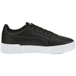 Buty Puma dla kobiet – model 385849-23. Czarne obuwie sportowe damskie Puma, bez wzorów, z syntetyku, na fitness i siłownię. Za 284.05 zł.