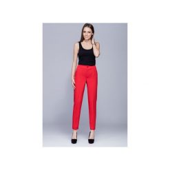 Eleganckie długie spodnie czerwone H022. Czerwone spodnie materiałowe damskie Harmony. Za 147.00 zł.