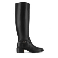 Kozaki DeeZee. Czarne kozaki damskie DeeZee, bez obcasa, na słupku. Za 219.99 zł.