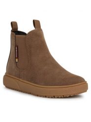 Geox Kozaki J Theleven Boy J36LDB 00022 C0013 S Brązowy. Brązowe buty zimowe chłopięce Geox, bez wzorów, ze skóry, bez zapięcia. Za 379.99 zł.