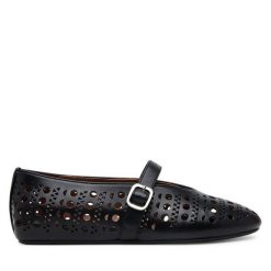 Baleriny Badura. Czarne baleriny damskie Badura, bez wzorów, bez obcasa. Za 279.99 zł.