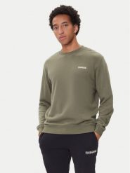 Napapijri Bluza B-Small Box C NP0A88TP Khaki Relaxed Fit. Brązowe bluzy męskie Napapijri, m, bez wzorów, z bawełny, bez kaptura. Za 229.99 zł.