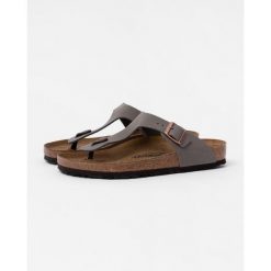 Japonki damskie Birkenstock Gizeh. Szare klapki damskie Birkenstock, bez wzorów, z materiału, bez obcasa. Za 339.00 zł.