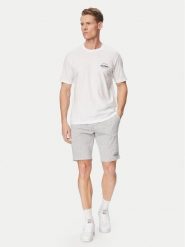 Jack & Jones Komplet t-shirt i spodenki Brandon 12298184 Biały Regular Fit. Białe krótkie spodenki sportowe męskie Jack & Jones, m, bez wzorów, z bawełny. Za 119.99 zł.