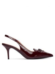 LOVE MOSCHINO Szpilki JA10517G0NIH0556 Bordowy. Czerwone szpilki damskie Love Moschino, bez wzorów, z lakierowanej skóry, bez obcasa, bez zapięcia. Za 849.99 zł.