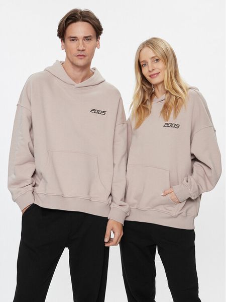 2005 Bluza Unisex Basic Beżowy Relaxed Fit. Brązowe bluzy męskie 2005, m, bez wzorów, z bawełny, bez kaptura. Za 199.99 zł.