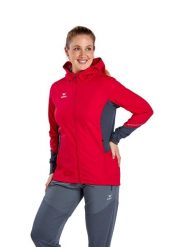 Damska bluza dresowa Erima Racing. Czerwone bluzy sportowe damskie Erima, bez wzorów, z dresówki, z kapturem, do biegania. Za 256.95 zł.