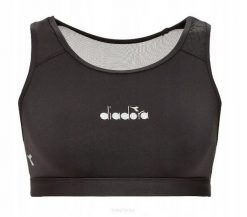 Stanik tenisowy Diadora Medium Bra. Czarne biustonosze Diadora, bez wzorów, z elastanu. Za 110.99 zł.