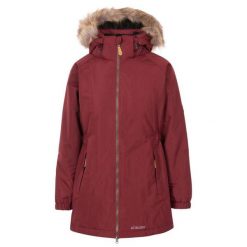 Trespass Celebrity - Kobieta Jkt Tp50 Dark Cherry. Czerwone kurtki sportowe damskie Trespass, uniwersalny, bez wzorów, z futra, bez kaptura, do jazdy konnej. Za 336.99 zł.