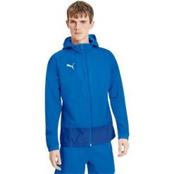Kurtka Puma Teamgoal 23 Training Rain Jacket, Mężczyźni. Niebieskie kurtki sportowe męskie Puma, m, bez wzorów, z poliamidu, do piłki nożnej. Za 290.00 zł.