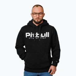Bluza męska Pitbull Hooded City Of Dogs. Czarne bluzy męskie PITBULL, m, bez wzorów, z bawełny, bez kaptura. Za 219.99 zł.
