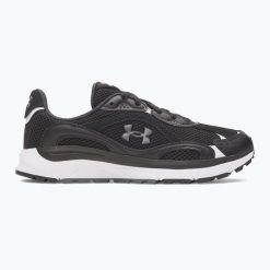 Buty treningowe damskie Under Armour Tech Runner black/black/castlerock. Czarne obuwie sportowe damskie Under Armour, bez wzorów, na fitness i siłownię. Za 399.99 zł.