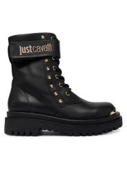 Just Cavalli Trapery 79RA3S93 ZSD53 Czarny. Czarne śniegowce i trapery damskie Just Cavalli, ze skóry. Za 1,059.00 zł.