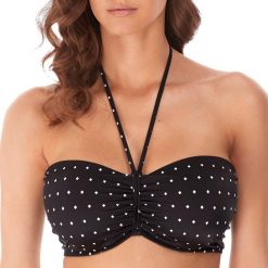 Damski top do kostiumu kąpielowego Freya Jewel cove. Czarne topy damskie FREYA ACTIVE, bez wzorów, bez kołnierzyka, bez ramiączek. Za 237.00 zł.