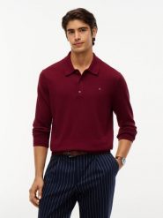 Tommy Hilfiger Sweter z zawartością kaszmiru Mężczyźni Bawełna czerwony, M. Czerwone swetry przez głowę męskie Tommy Hilfiger, na jesień, m, bez wzorów, z bawełny, bez kołnierzyka. Za 569.95 zł.