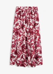 Spódnica maxi z lejącej mieszanki wiskozy. Zielone spódnice damskie bonprix, na lato, bez wzorów, z wiskozy, maxi. Za 149.99 zł.