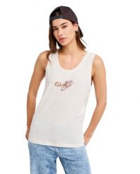 Koszulka Vest Top damska DREAM OASIS. Białe t-shirty damskie Roxy, l, bez wzorów, z bawełny, klasyczne, bez kołnierzyka. Za 109.99 zł.