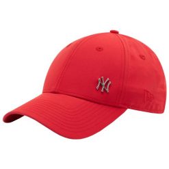 Czapka z daszkiem New Era MLB New York Yankees. Czerwone czapki i kapelusze męskie New Era, bez wzorów, z bawełny. Za 99.99 zł.